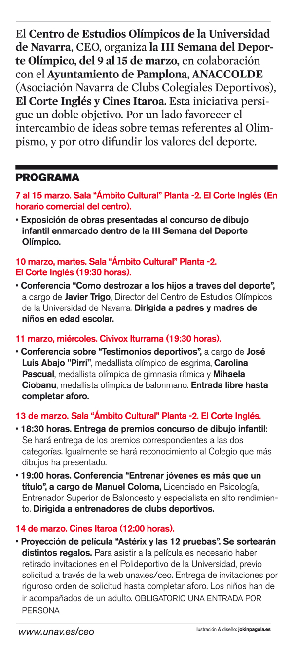 III Semana Olímpica de la Universidad de Navarra